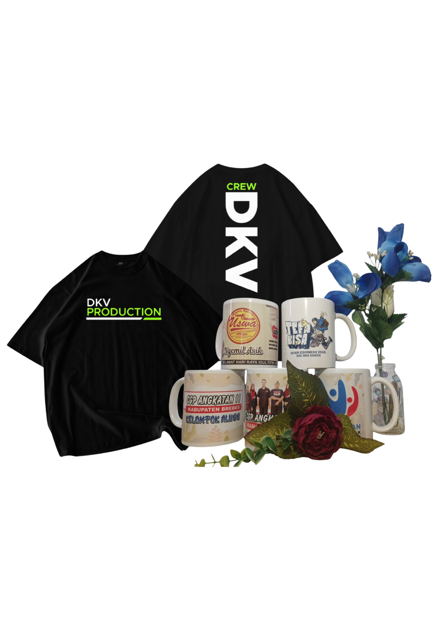 Gambar Sablon Kaos dan Mug Custom